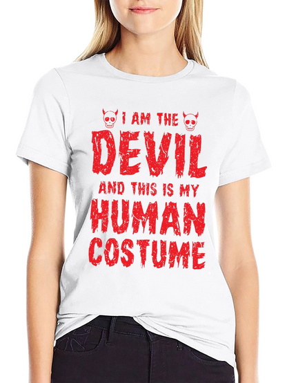 Camiseta de Halloween: Disfraz de Diablo Humano