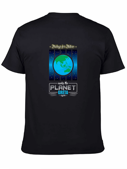 Camiseta Negra: Fridays for Future Planeta Greta