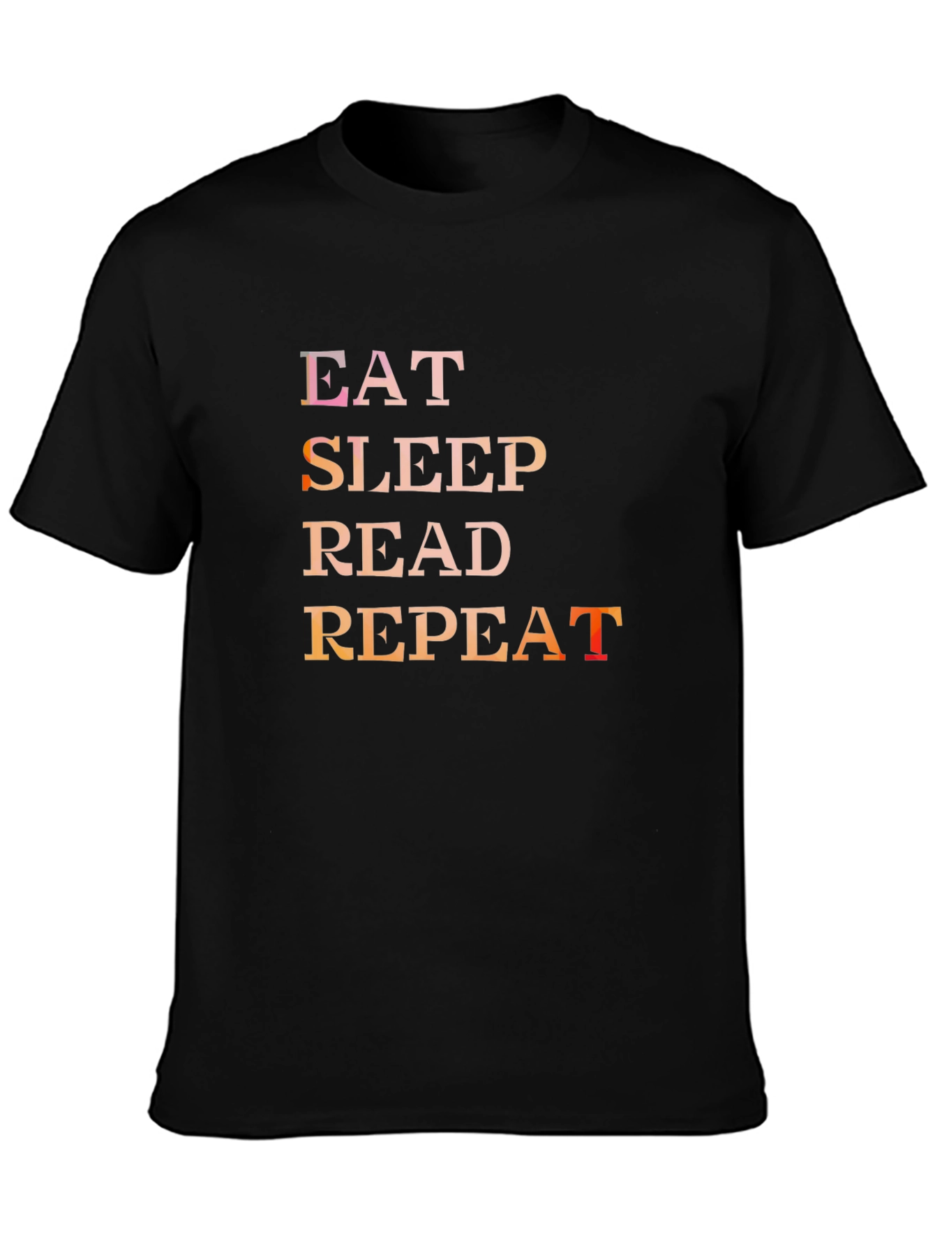 Camiseta Negra Eat Sleep Read Repeat