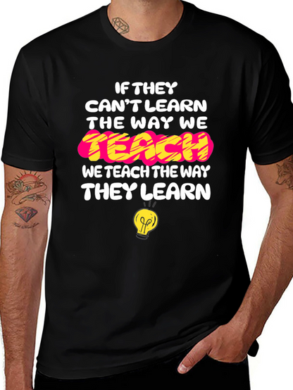 Camiseta Negra con Mensaje Educativo Inspirador