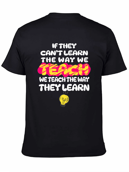 Camiseta Negra con Mensaje Educativo Inspirador
