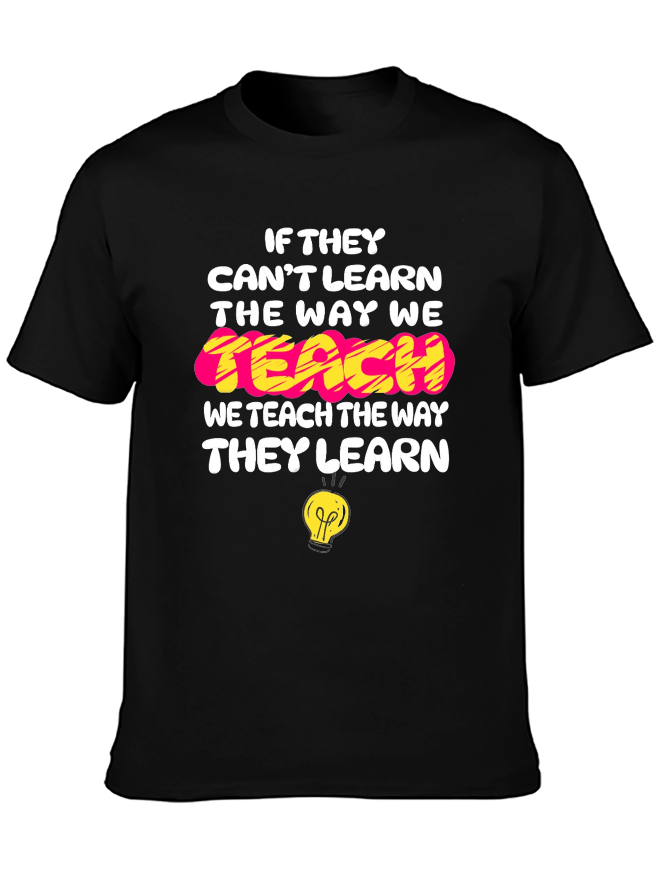 Camiseta Negra con Mensaje Educativo Inspirador
