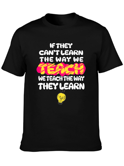 Camiseta Negra con Mensaje Educativo Inspirador