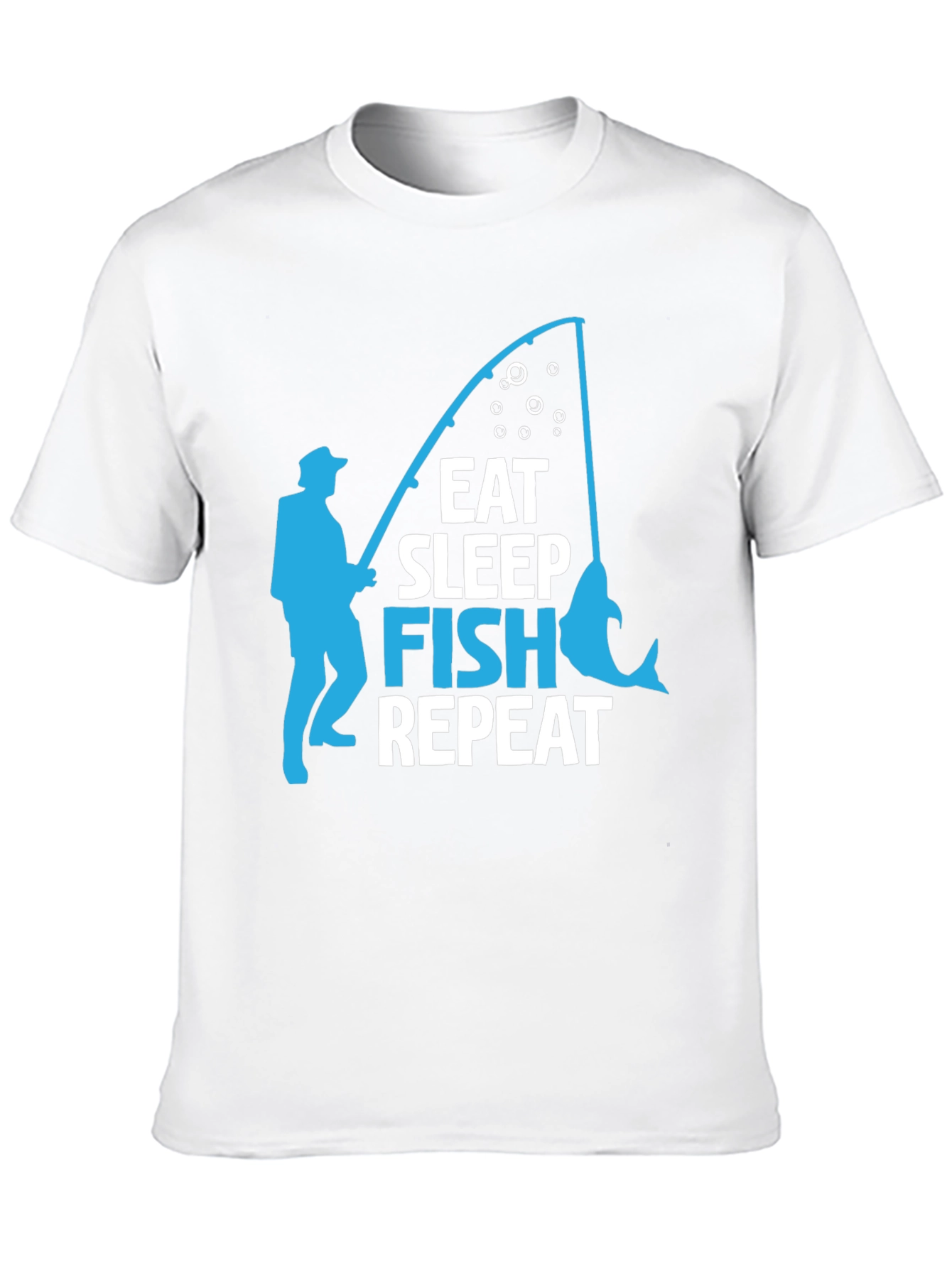 Camiseta Negra con Diseño de Pesca