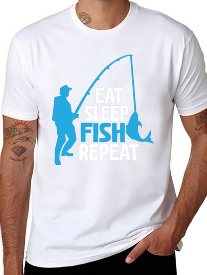 Camiseta Negra con Diseño de Pesca