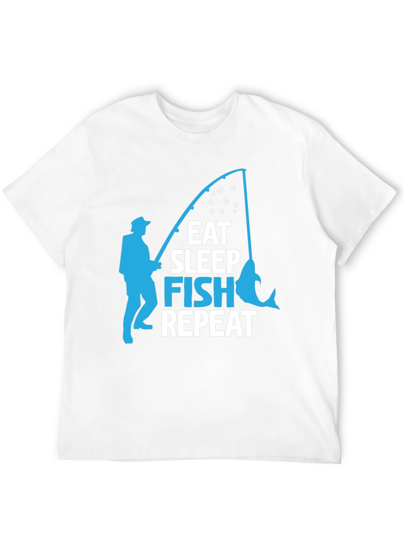 Camiseta Negra con Diseño de Pesca