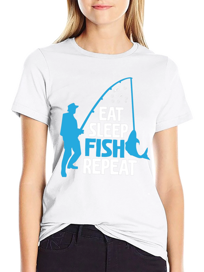 Camiseta Negra con Diseño de Pesca