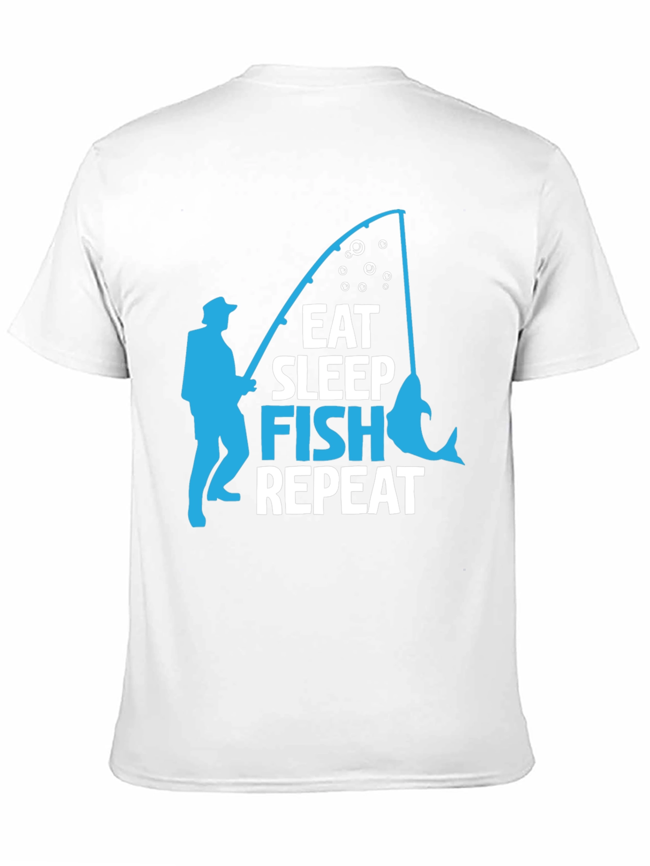 Camiseta Negra con Diseño de Pesca