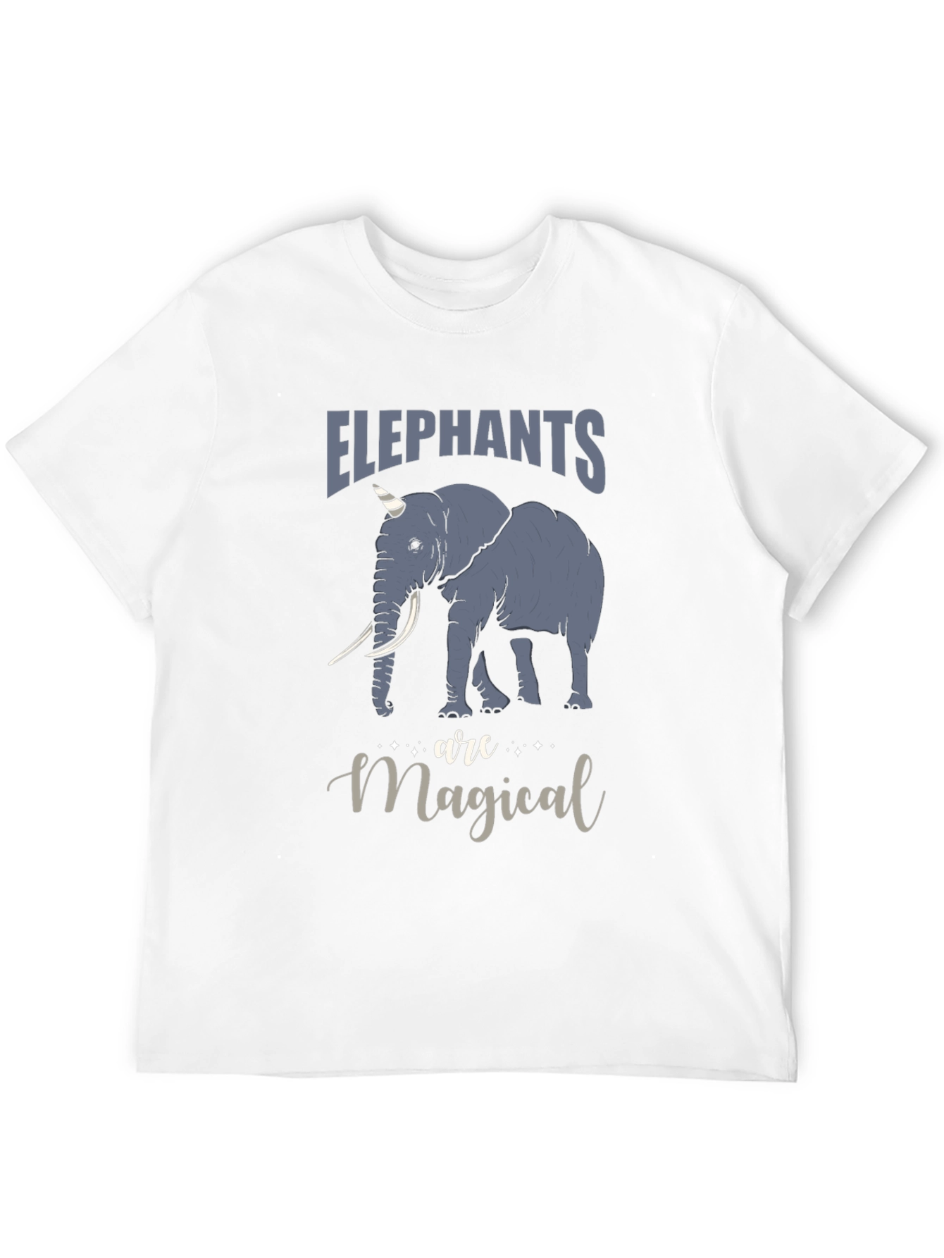 Camiseta Negra con Estampado de Elefante Mágico