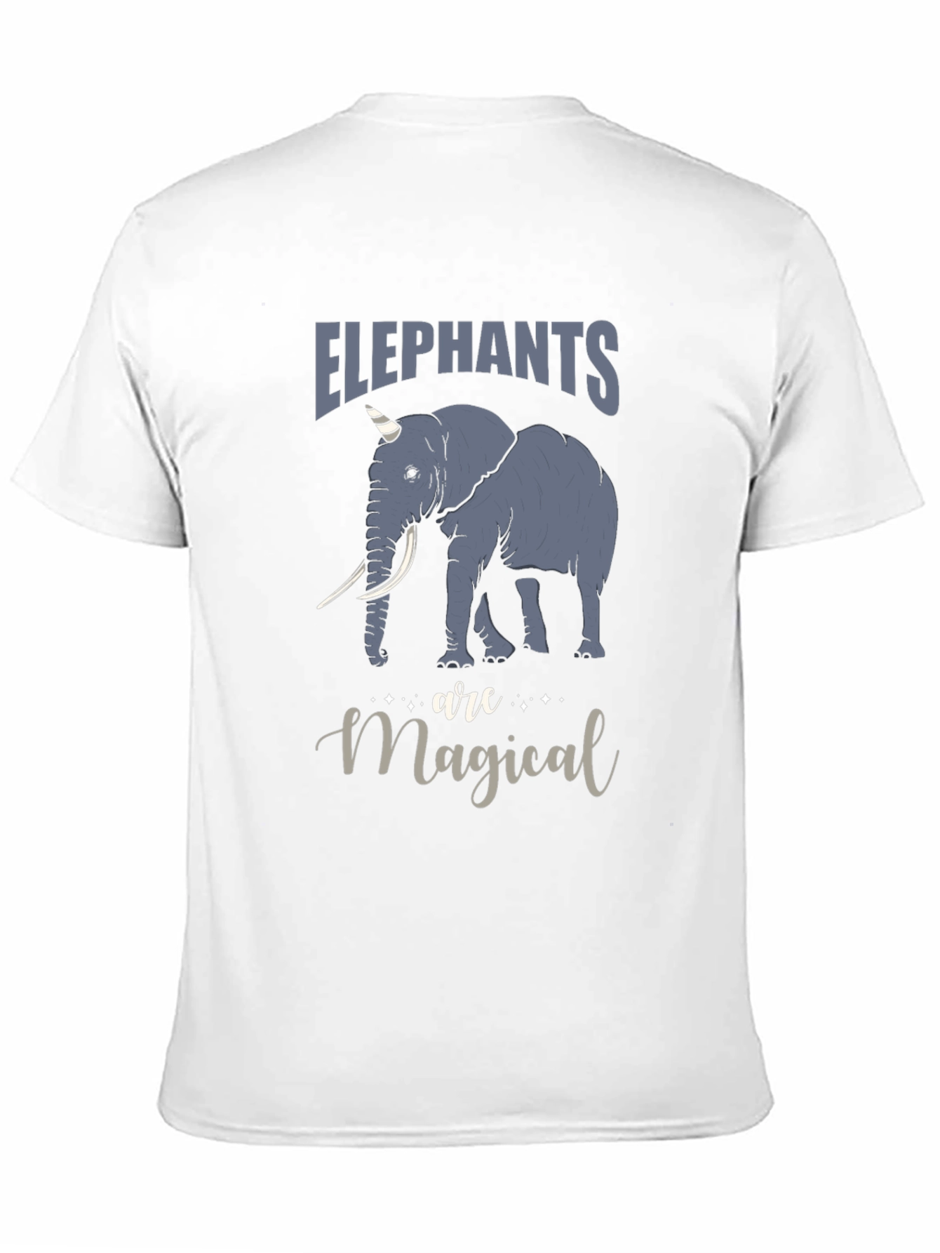 Camiseta Negra con Estampado de Elefante Mágico
