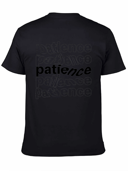 Camiseta Negra con Diseño Patience