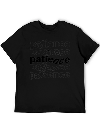 Camiseta Negra con Diseño Patience