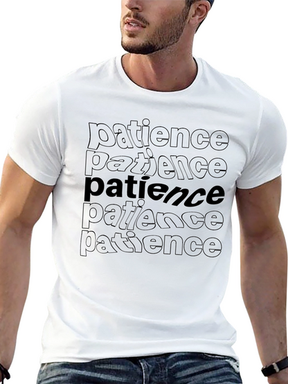 Camiseta Negra con Diseño Patience