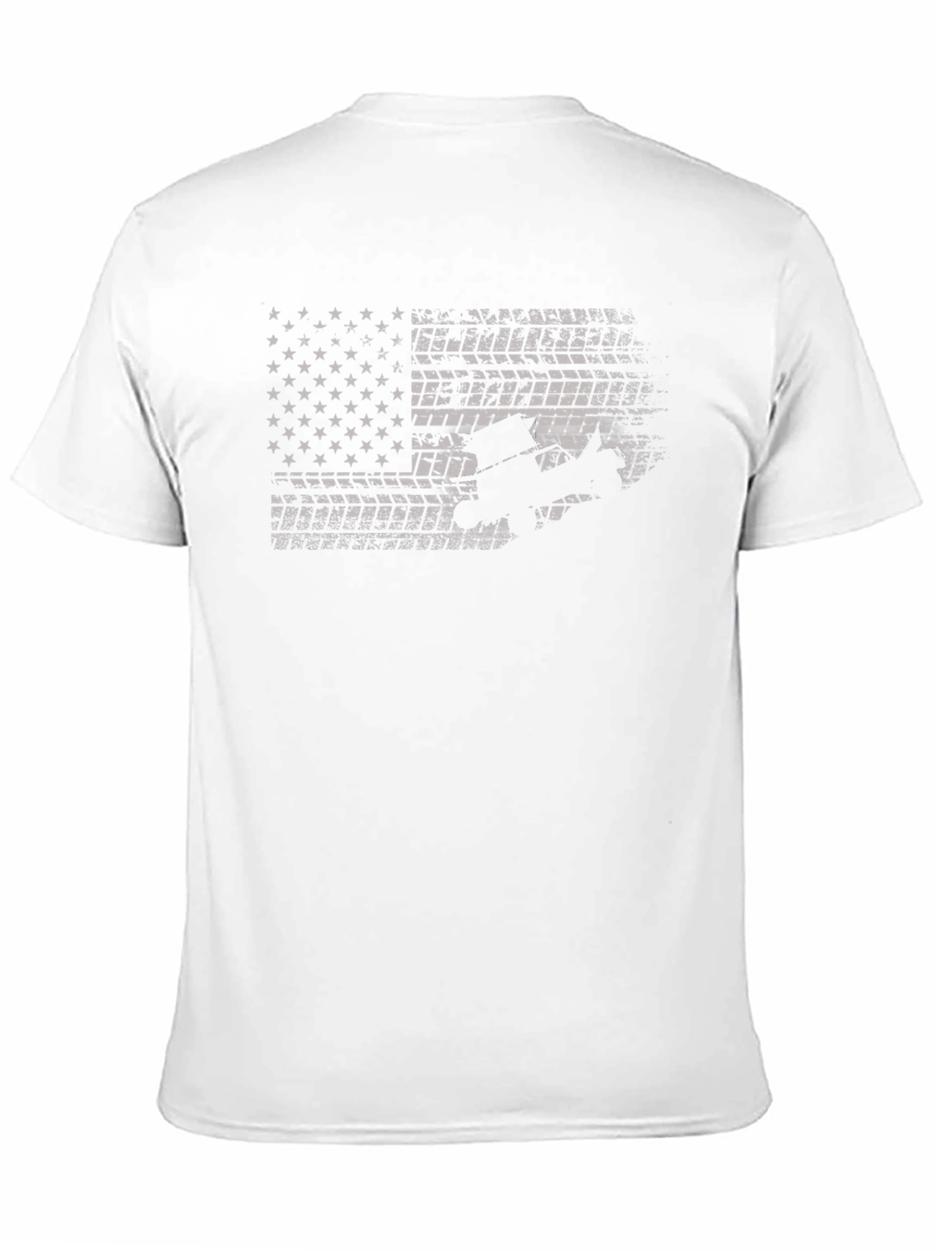 Camiseta Negra con Diseño de Bandera Americana Todoterreno