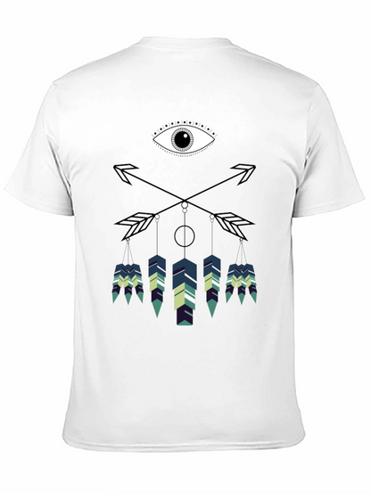Camiseta Negra con Diseño Ojo y Flechas