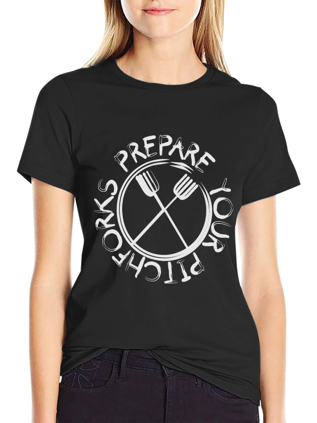 Camiseta Negra: Prepara tu Pitchfork