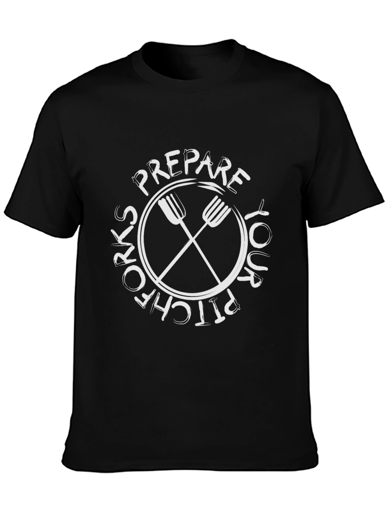 Camiseta Negra: Prepara tu Pitchfork