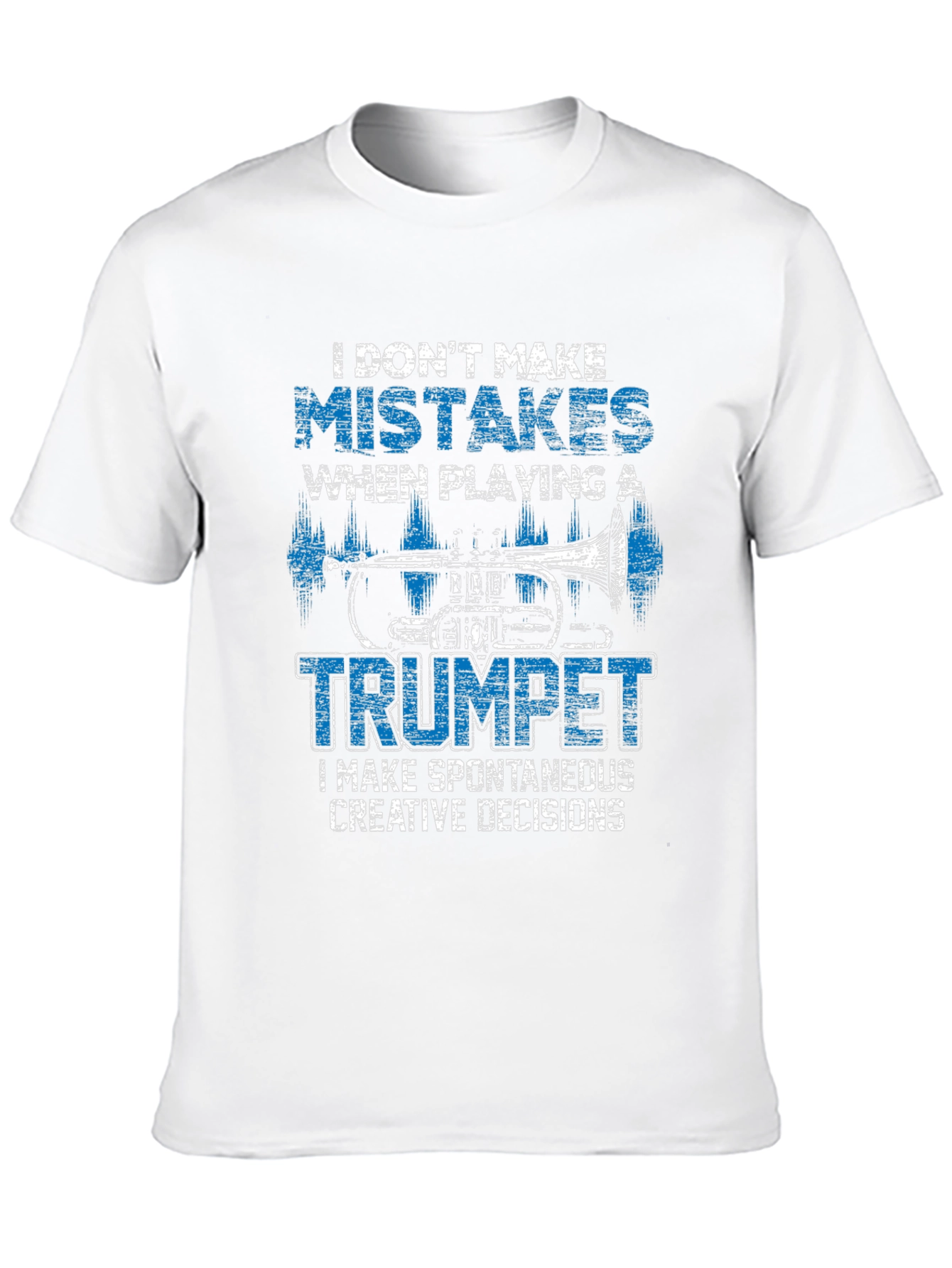 Camiseta Negra con Diseño de Trompeta para Músicos