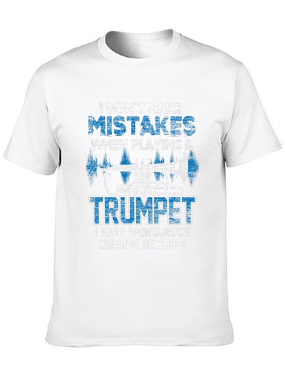 Camiseta Negra con Diseño de Trompeta para Músicos