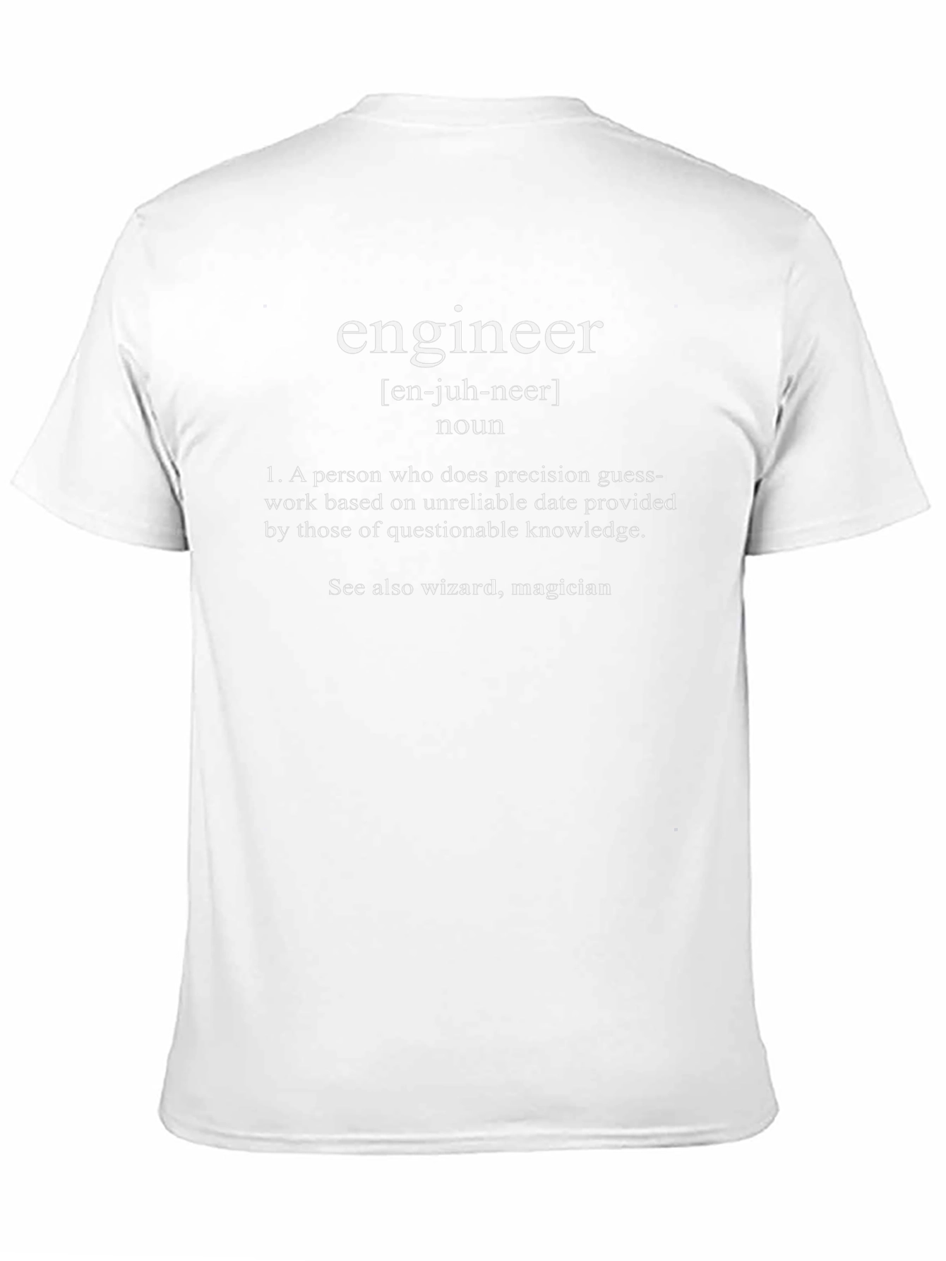 Camiseta Negra con Definición de Ingeniero
