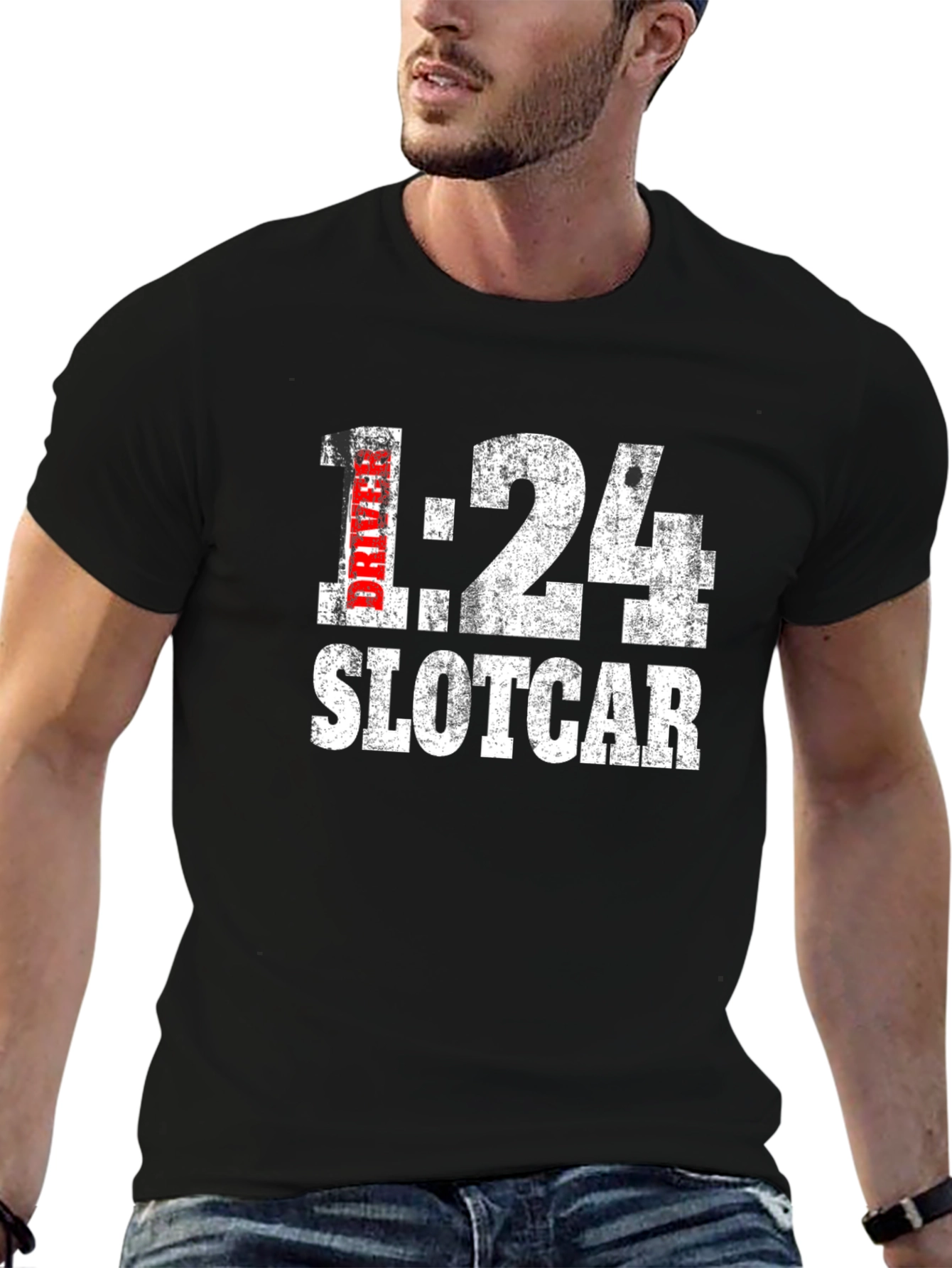 Camiseta Negra Slotcar 1:24 Driver