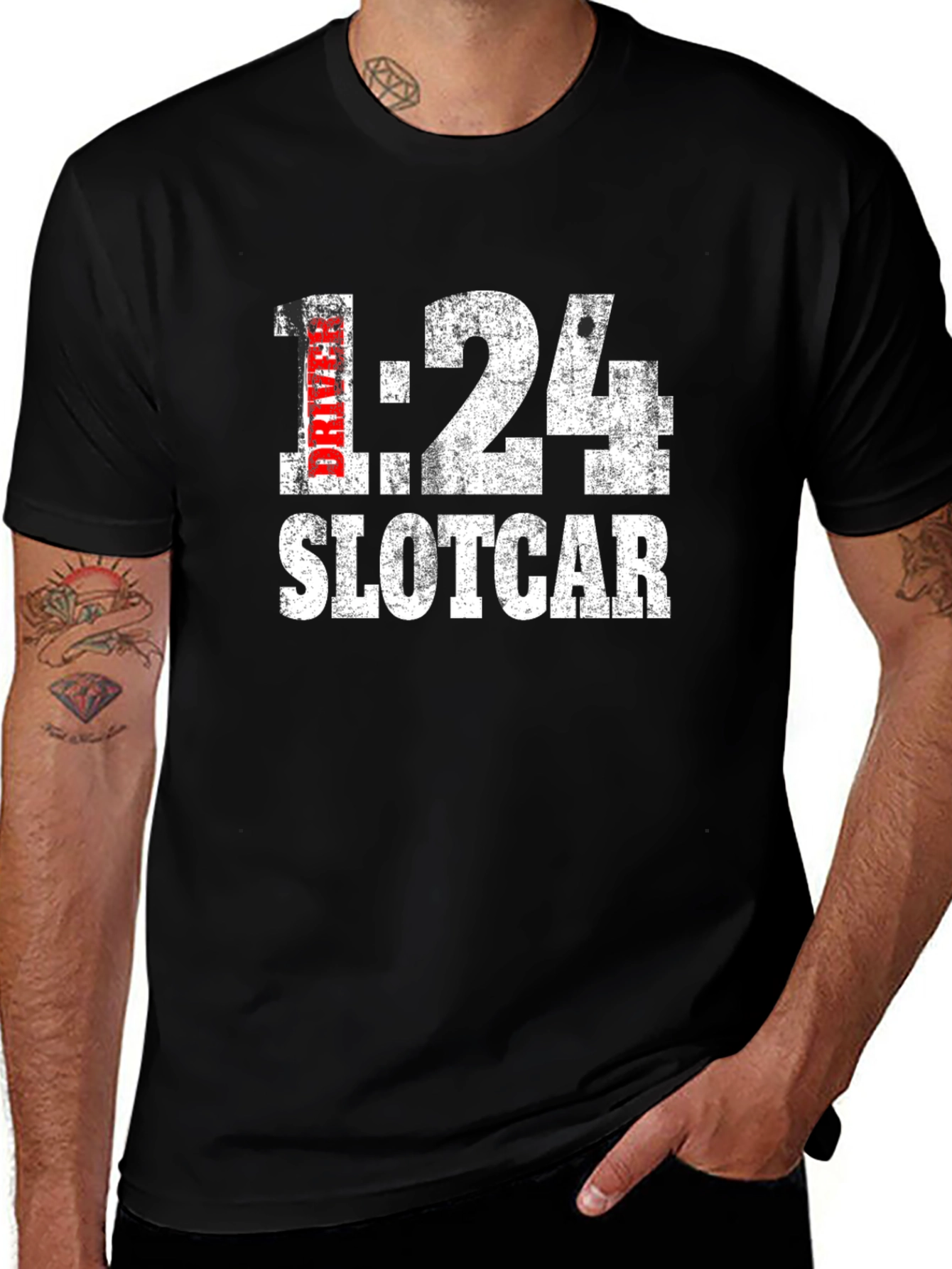 Camiseta Negra Slotcar 1:24 Driver