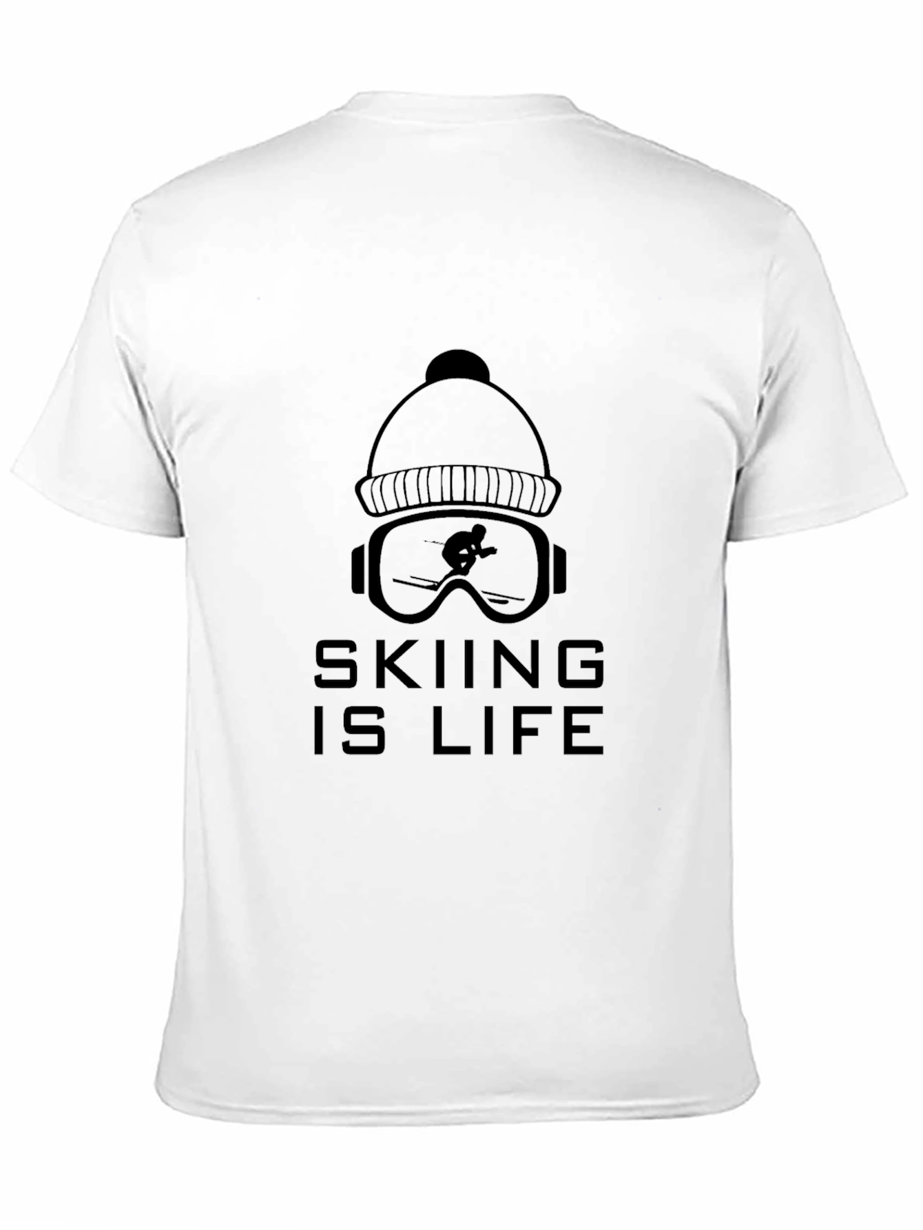 Camiseta Negra Skiing Is Life