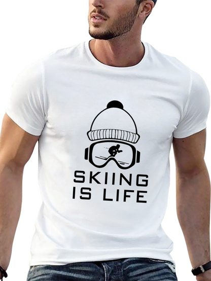 Camiseta Negra Skiing Is Life