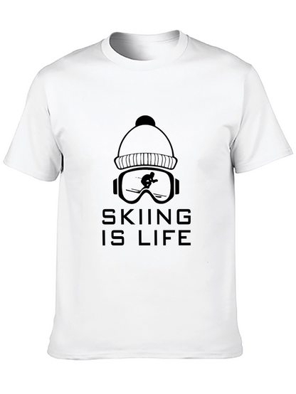 Camiseta Negra Skiing Is Life