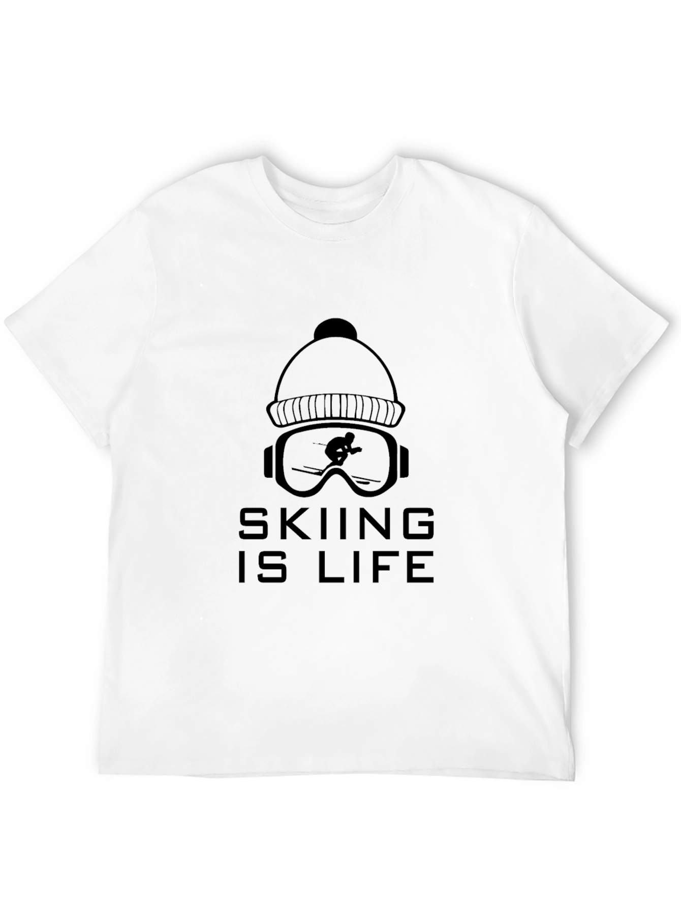 Camiseta Negra Skiing Is Life