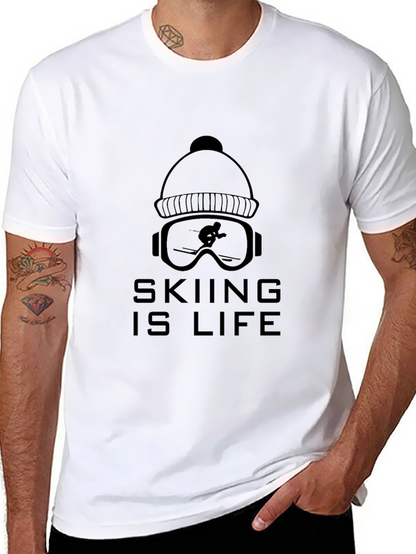 Camiseta Negra Skiing Is Life