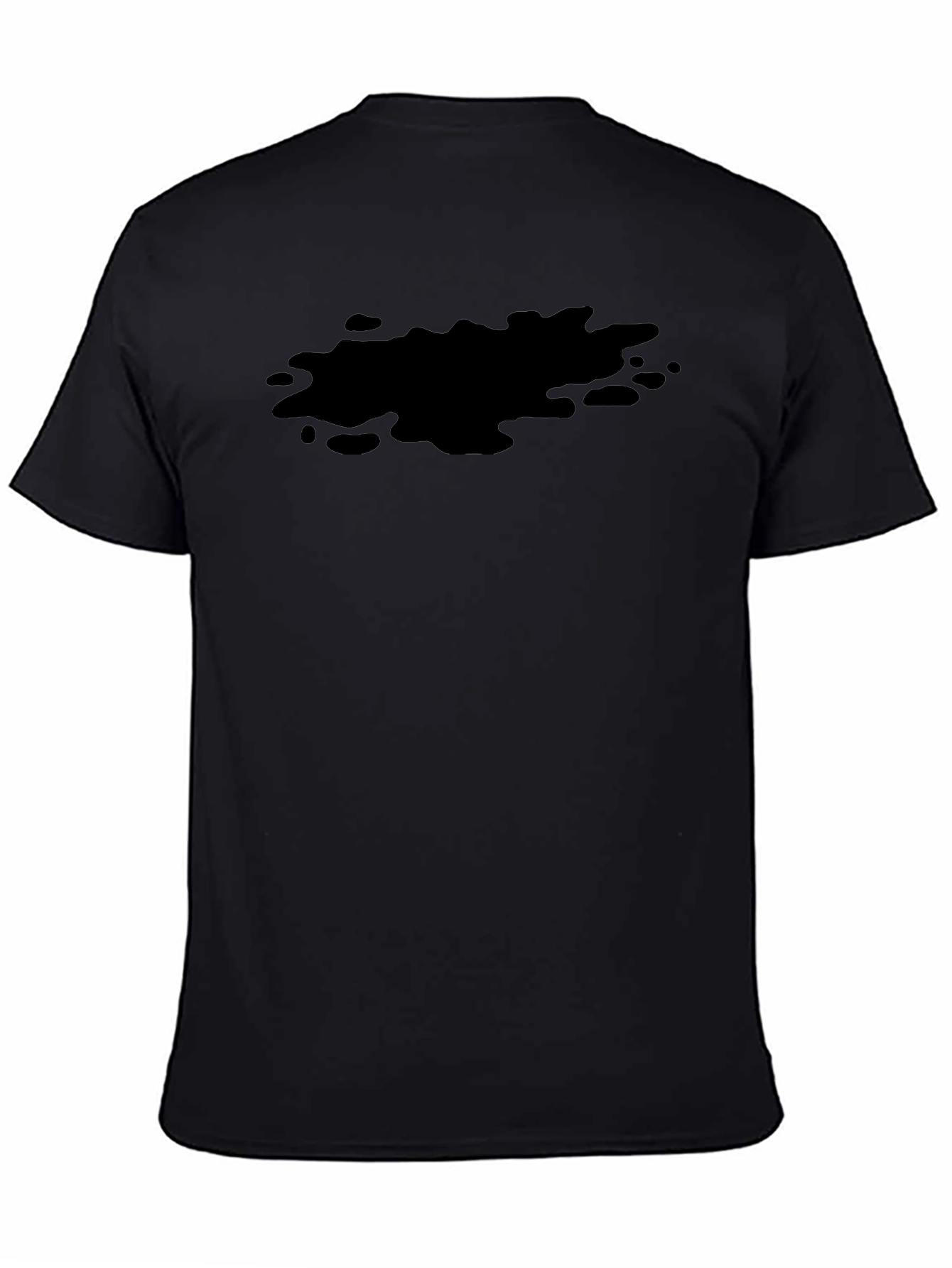 Camiseta Negra Hombre con Diseño Abstracto