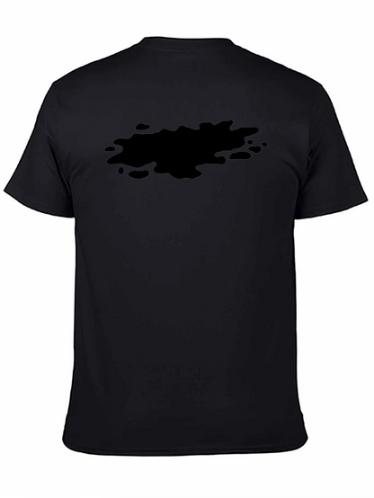 Camiseta Negra Hombre con Diseño Abstracto