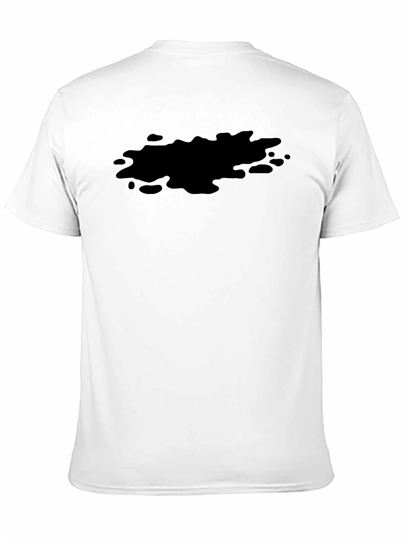 Camiseta Negra Hombre con Diseño Abstracto