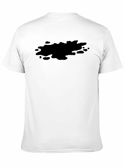 Camiseta Negra Hombre con Diseño Abstracto