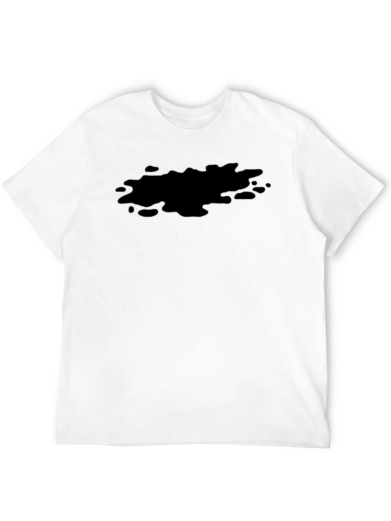 Camiseta Negra Hombre con Diseño Abstracto