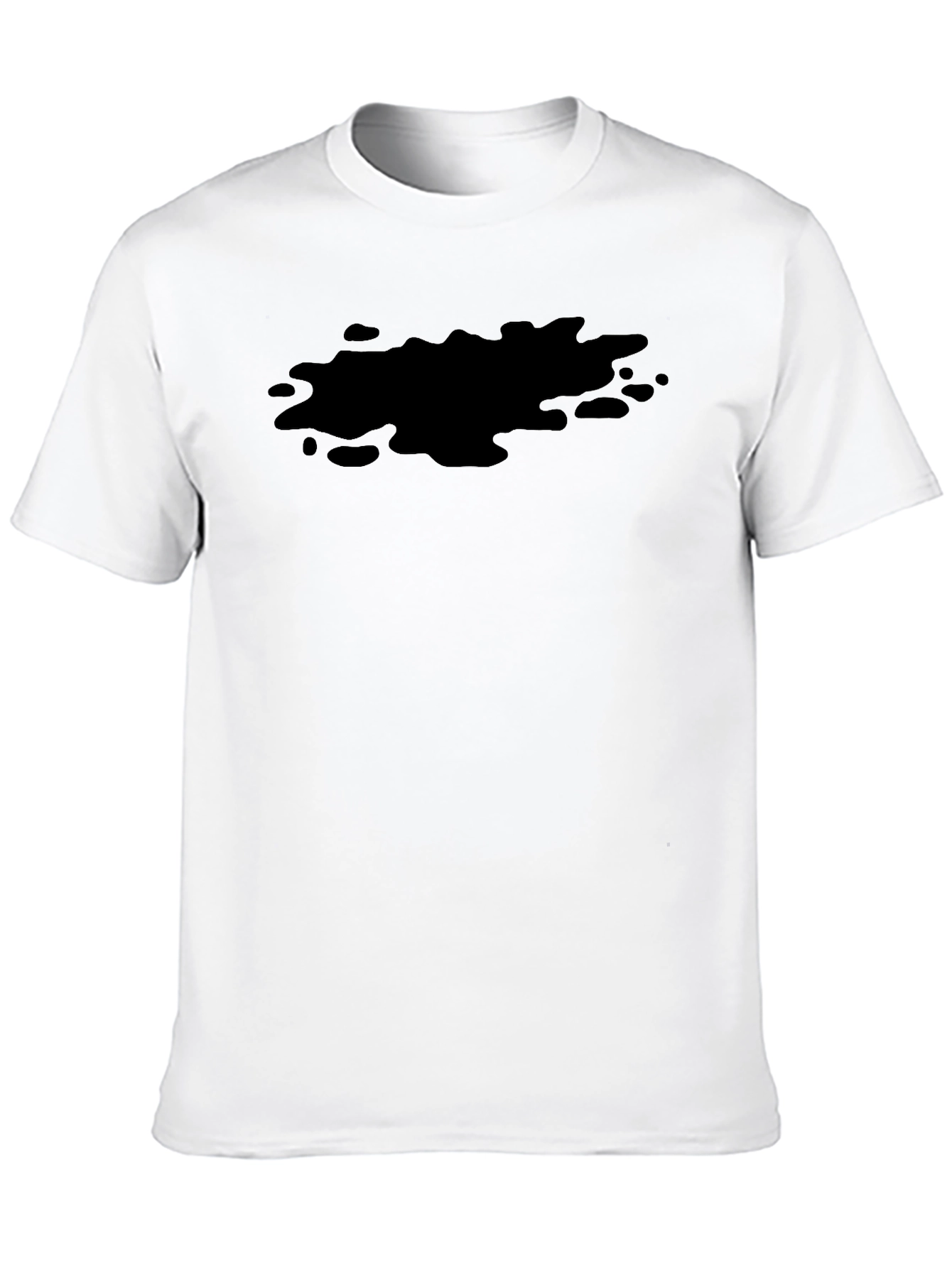 Camiseta Negra Hombre con Diseño Abstracto