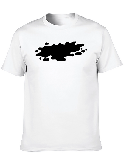 Camiseta Negra Hombre con Diseño Abstracto