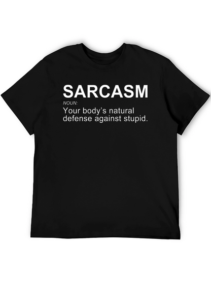 Camiseta Negra con Humor: Sarcasmo Defensa Natural