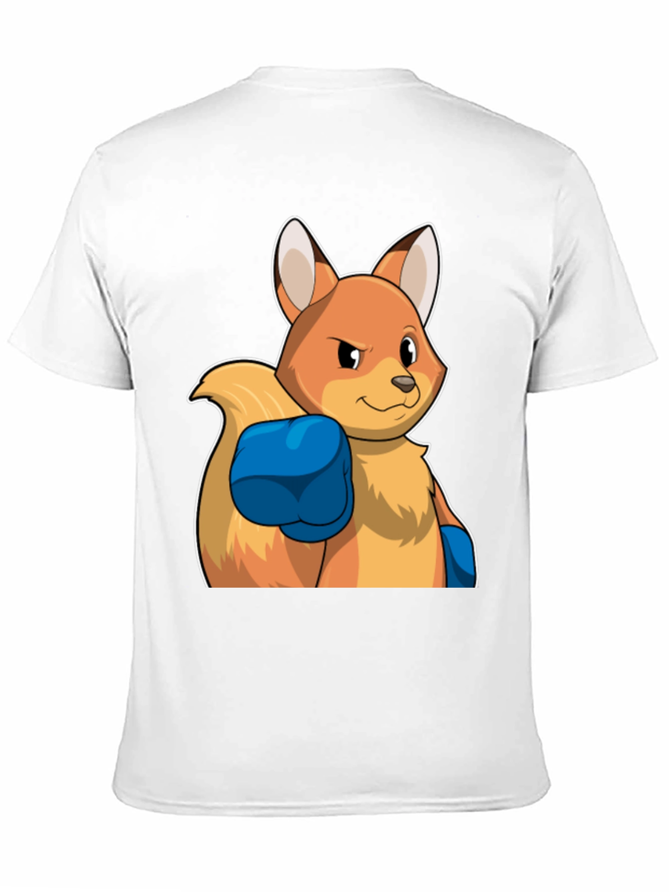 Camiseta Negra con Diseño de Zorro Boxeador