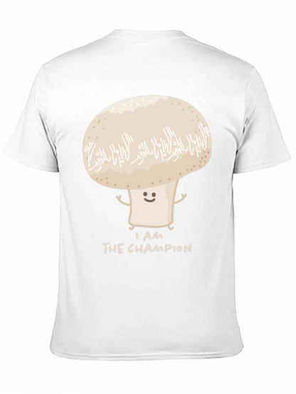 Camiseta Negra con Diseño de Hongo Campeón