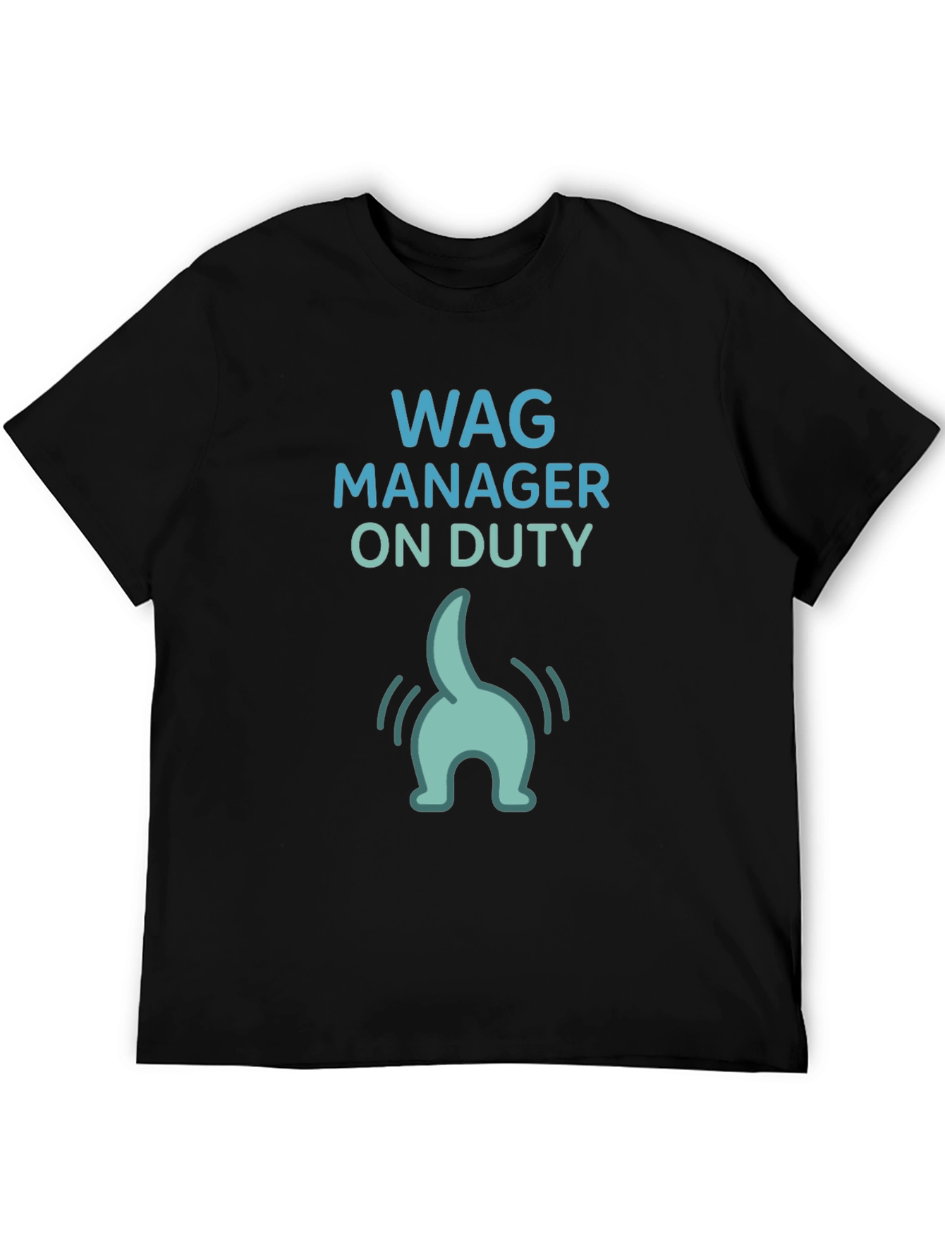 Camiseta Negra Wag Manager On Duty Divertida