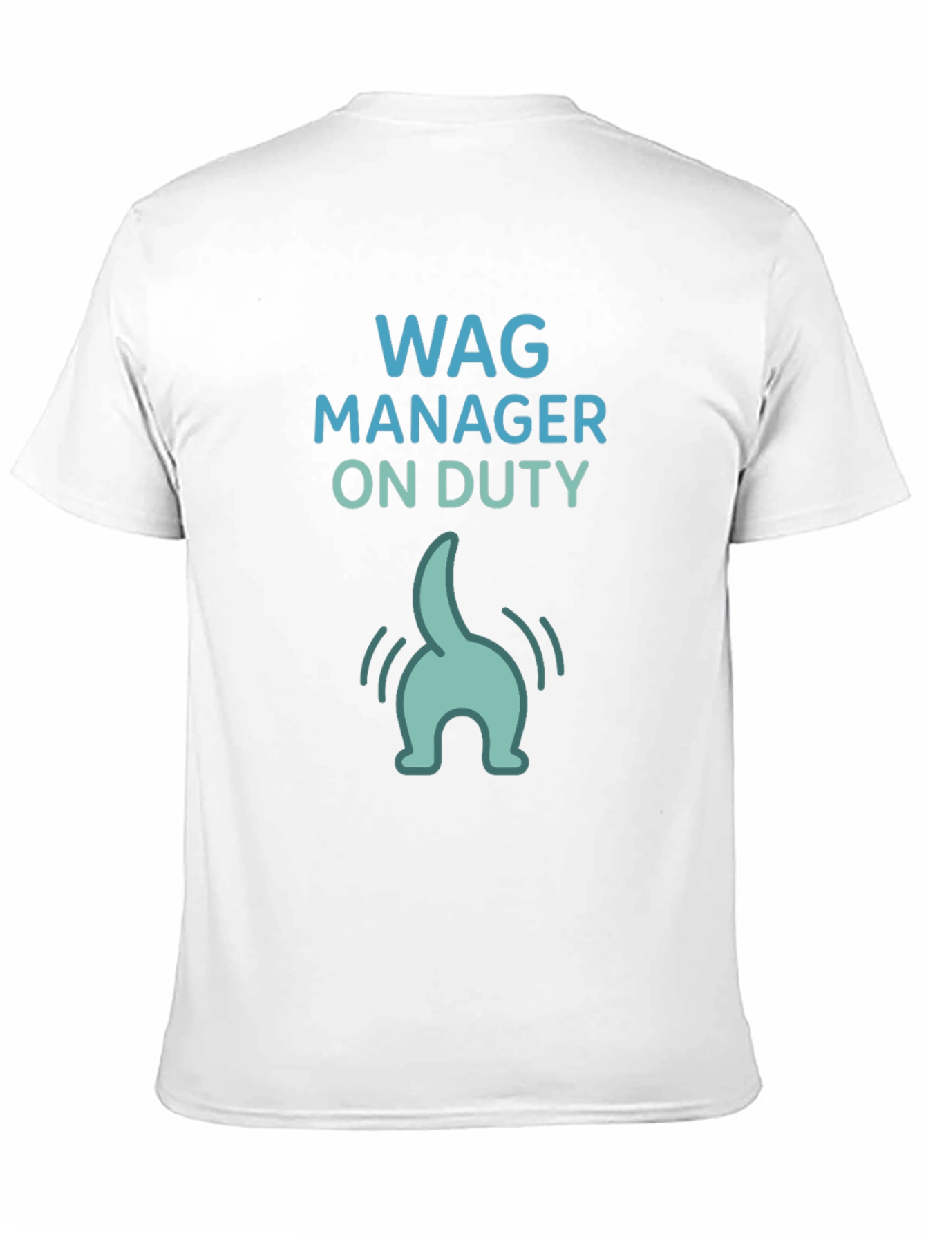 Camiseta Negra Wag Manager On Duty Divertida