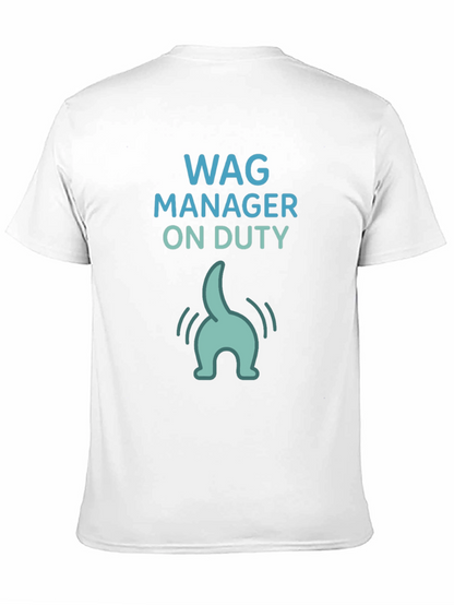 Camiseta Negra Wag Manager On Duty Divertida