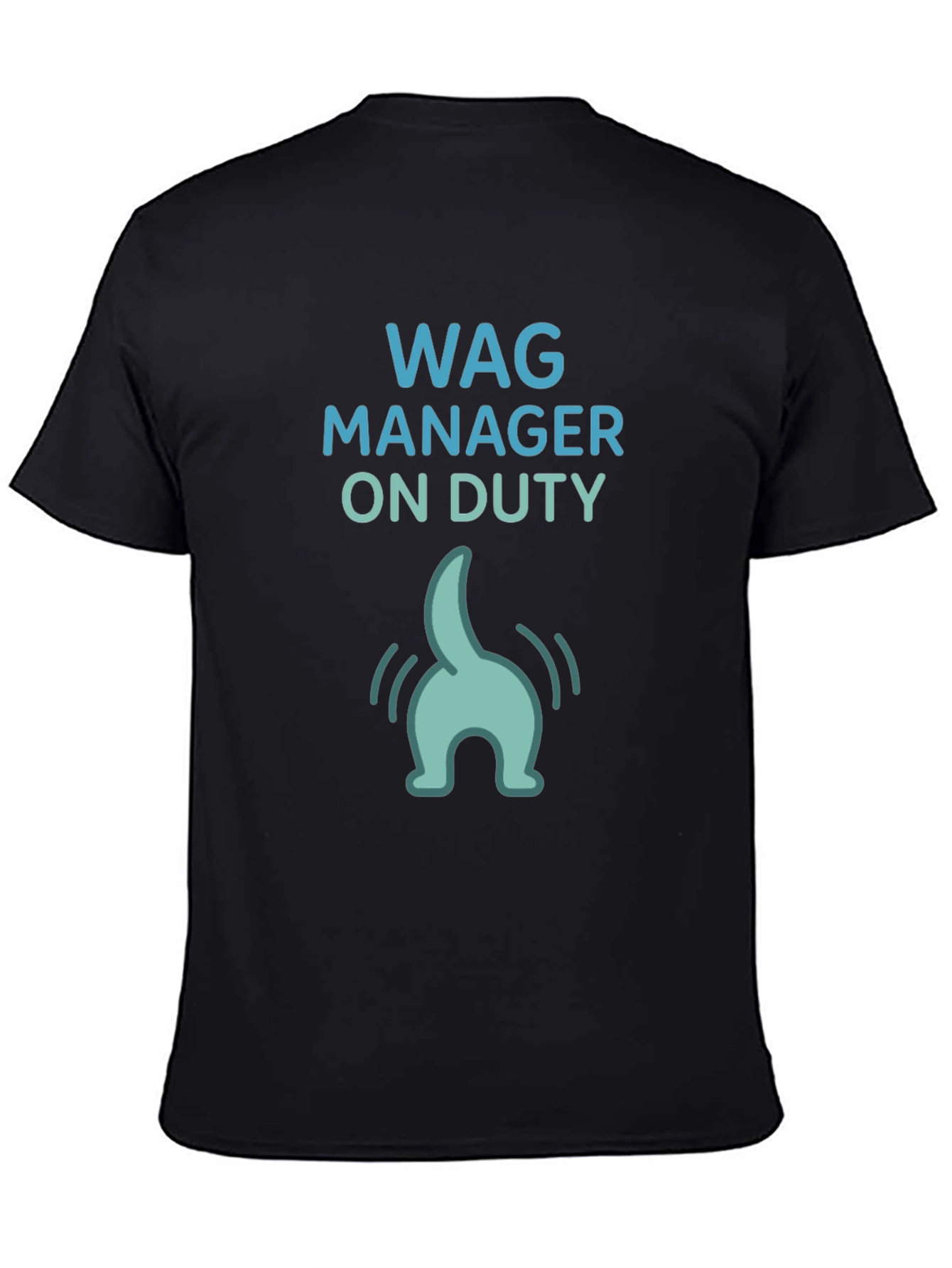 Camiseta Negra Wag Manager On Duty Divertida