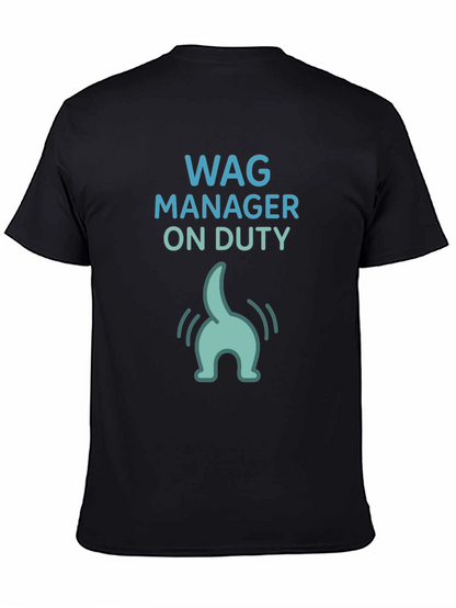 Camiseta Negra Wag Manager On Duty Divertida