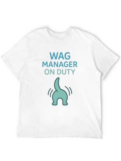 Camiseta Negra Wag Manager On Duty Divertida