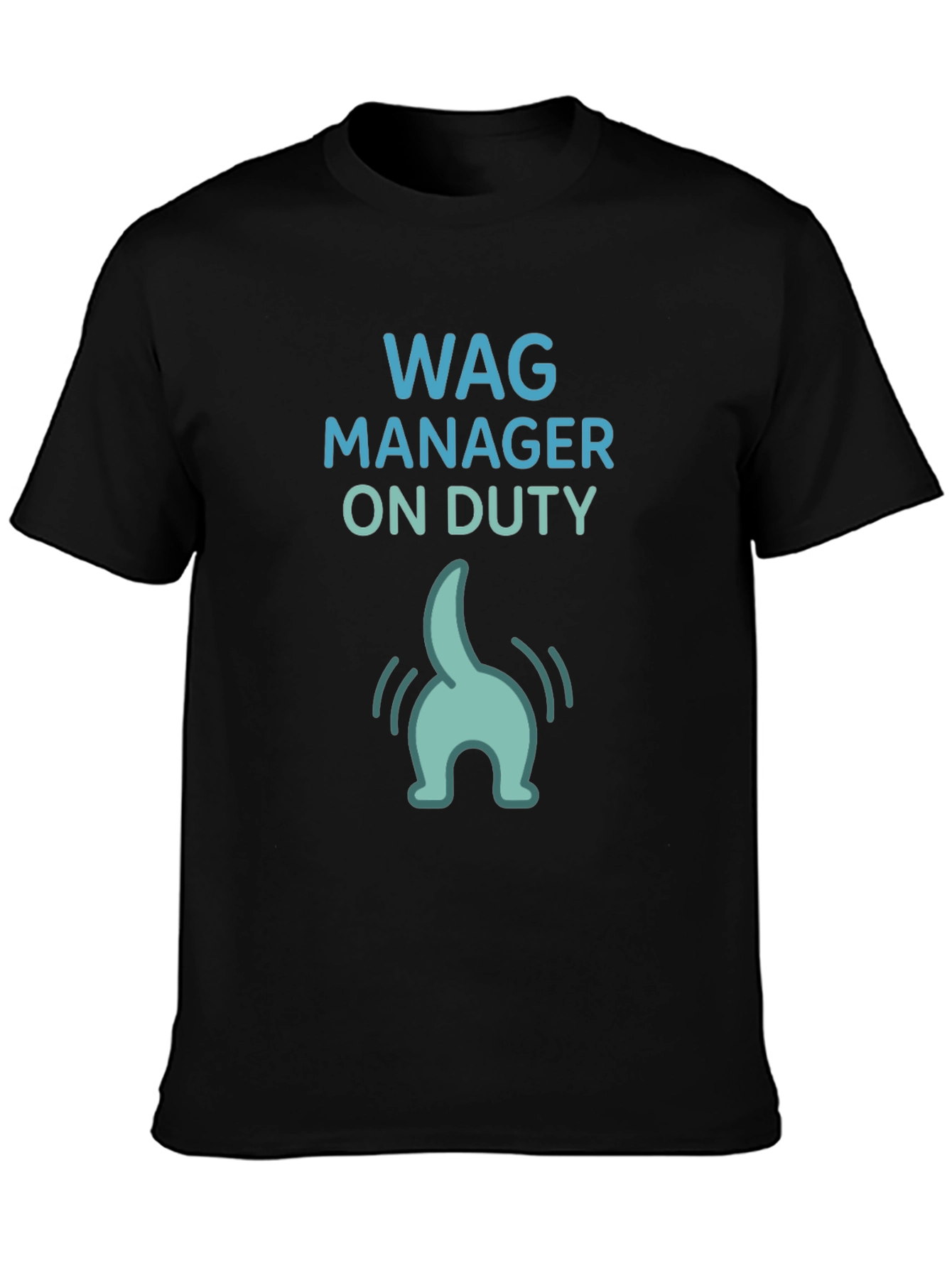 Camiseta Negra Wag Manager On Duty Divertida