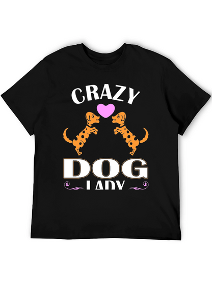 Camiseta Negra Crazy Dog Lady