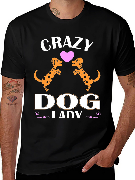 Camiseta Negra Crazy Dog Lady